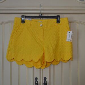 NWT 10 Crown & Ivy Yellow Shelby Shorts